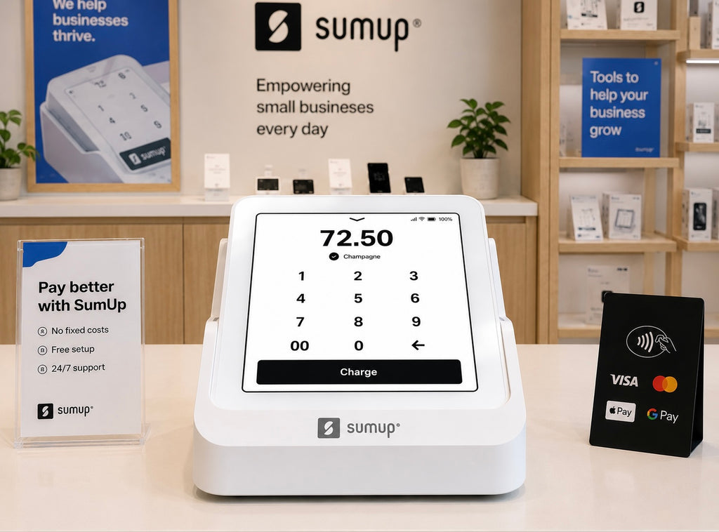 SumUp Solo with Charging Base & 4G Sim – Card Machine
